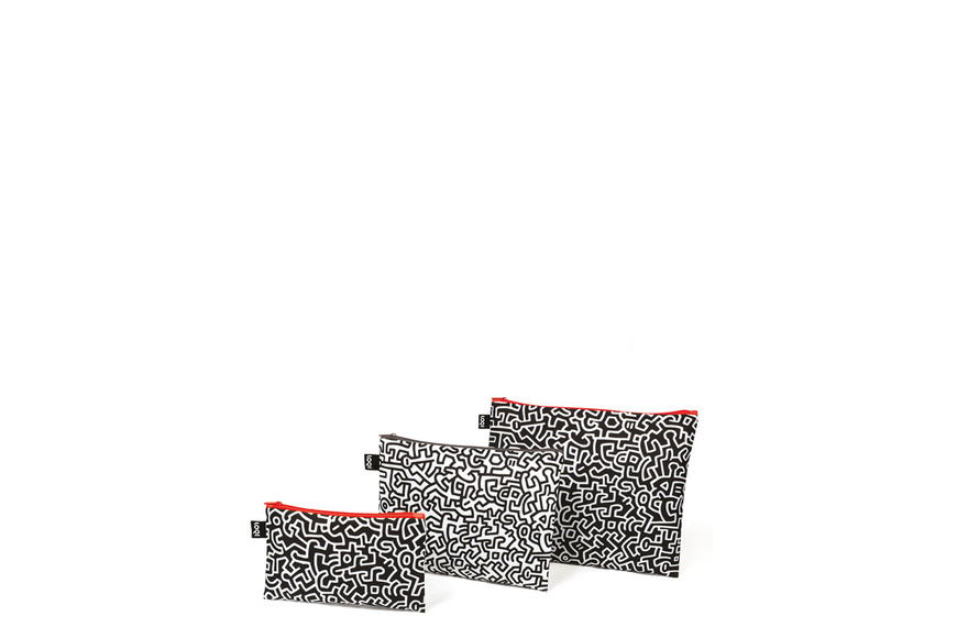 LOQI Set Zip Pockets | Keith Haring - Untitled